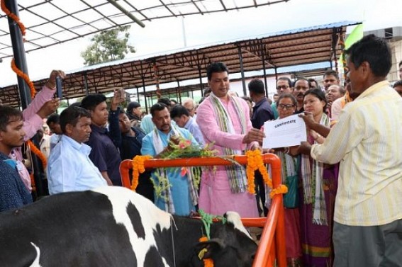 Tripura has Rs. 1,100 crore  business in dairy trade which flows out of the state : CM